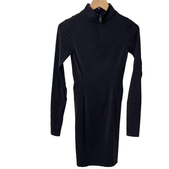 Vitality Balance Athletica Tati 1/4 Zip Long Sleeve Dress Bodycon Black Size XS - Picture 2 of 9